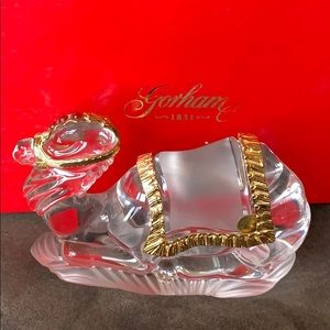 Gorham crystal camel - nativity in box
